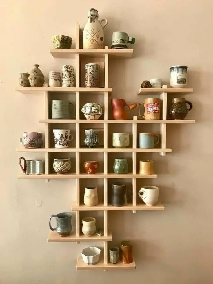 Floating wall shelf