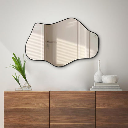 GoFurnitureHub 21" × 14" Asymmetrical Frameless Wall Mirror