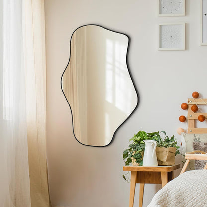 GoFurnitureHub 21" × 14" Asymmetrical Frameless Wall Mirror