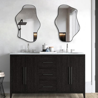GoFurnitureHub 21" × 14" Asymmetrical Frameless Wall Mirror
