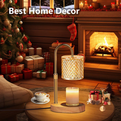 GoFurnitureHub Vintage Adjustable Candle Warmer Lamp with Timer & Dimmer Electric Wax Melter