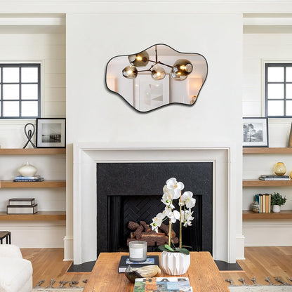 GoFurnitureHub 21" × 14" Asymmetrical Frameless Wall Mirror
