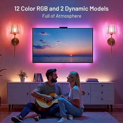 GoFurnitureHub Rechargeable – Gold Wireless RGB Dimmable Wall Lights with Remote, Set of 2