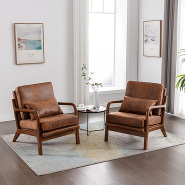 Set of 2 Mid-Century Accent Chairs
