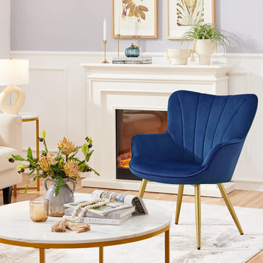 GoFurnitureHub Contemporary Velvet Lounge Chair for Living Room & Bedroom