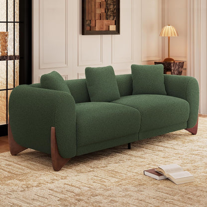 GoFurnitureHub Modern Sherpa Bouclé Living Room Sofa Set – 2 Piece