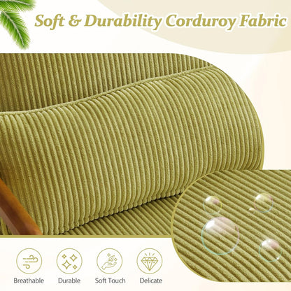 GoFurnitureHub Modern Corduroy Lounge Chair for Living Room & Bedroom