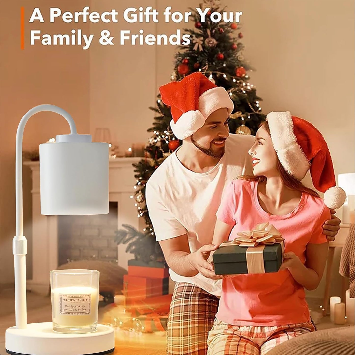 GoFurnitureHub Height Adjustable Candle Warmer Lamp – White