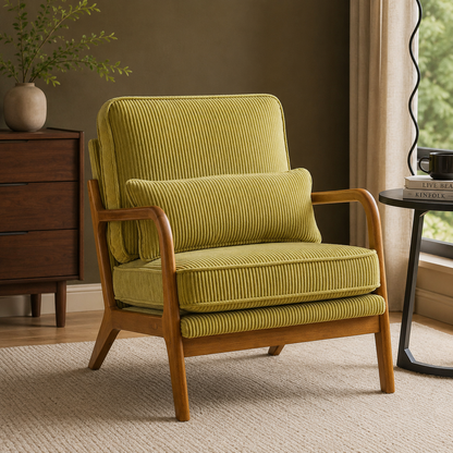 GoFurnitureHub Modern Corduroy Lounge Chair for Living Room & Bedroom