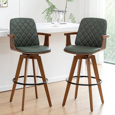 Modern Tufted Swivel Bar Stool