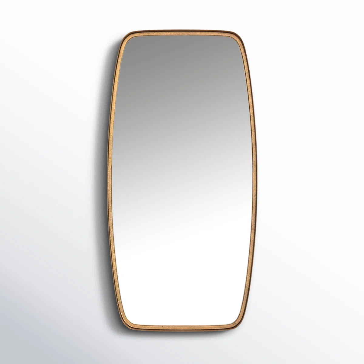 Belle Gold Iron Wall Mirror – Modern Organic Rectangle Mirror