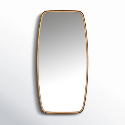 Belle Gold Iron Wall Mirror – Modern Organic Rectangle Mirror