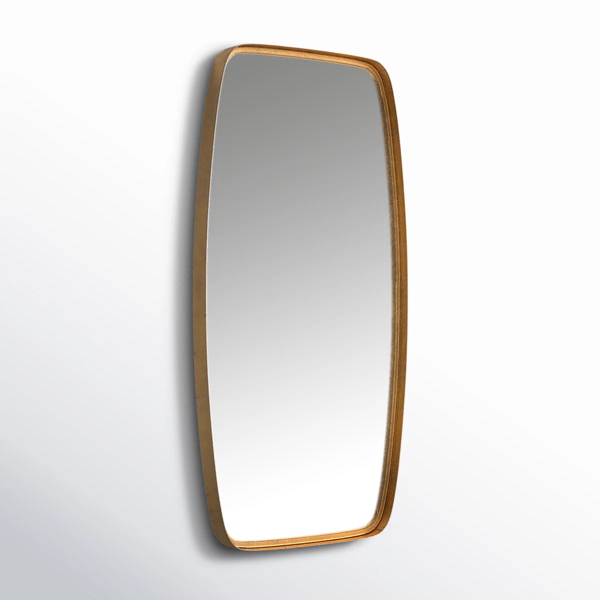 Belle Gold Iron Wall Mirror – Modern Organic Rectangle Mirror