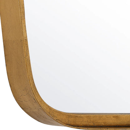 Belle Gold Iron Wall Mirror – Modern Organic Rectangle Mirror