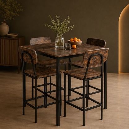GoFurnitureHub | Counter Height Dining Sets – Industrial Style, 5-Piece & More