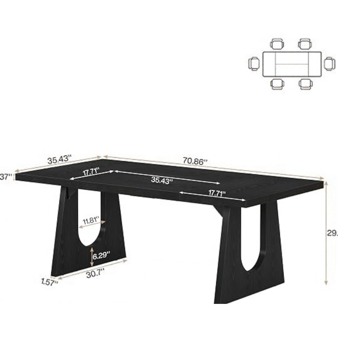 GoFurnitureHub | Rustic Farmhouse Dining Tables – Wood Design, Seats 6–8 & More