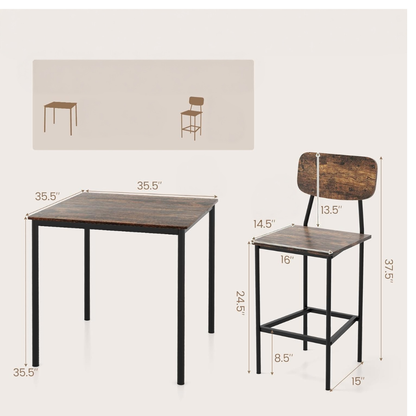 GoFurnitureHub | Counter Height Dining Sets – Industrial Style, 5-Piece & More
