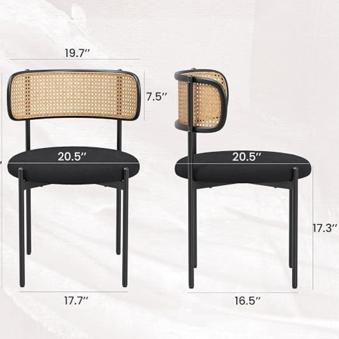 GoFurnitureHub | Mid-Century Modern Dining Chairs – Sherpa Upholstery, Rattan Back & More