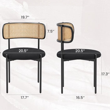 GoFurnitureHub | Mid-Century Modern Dining Chairs – Sherpa Upholstery, Rattan Back & More