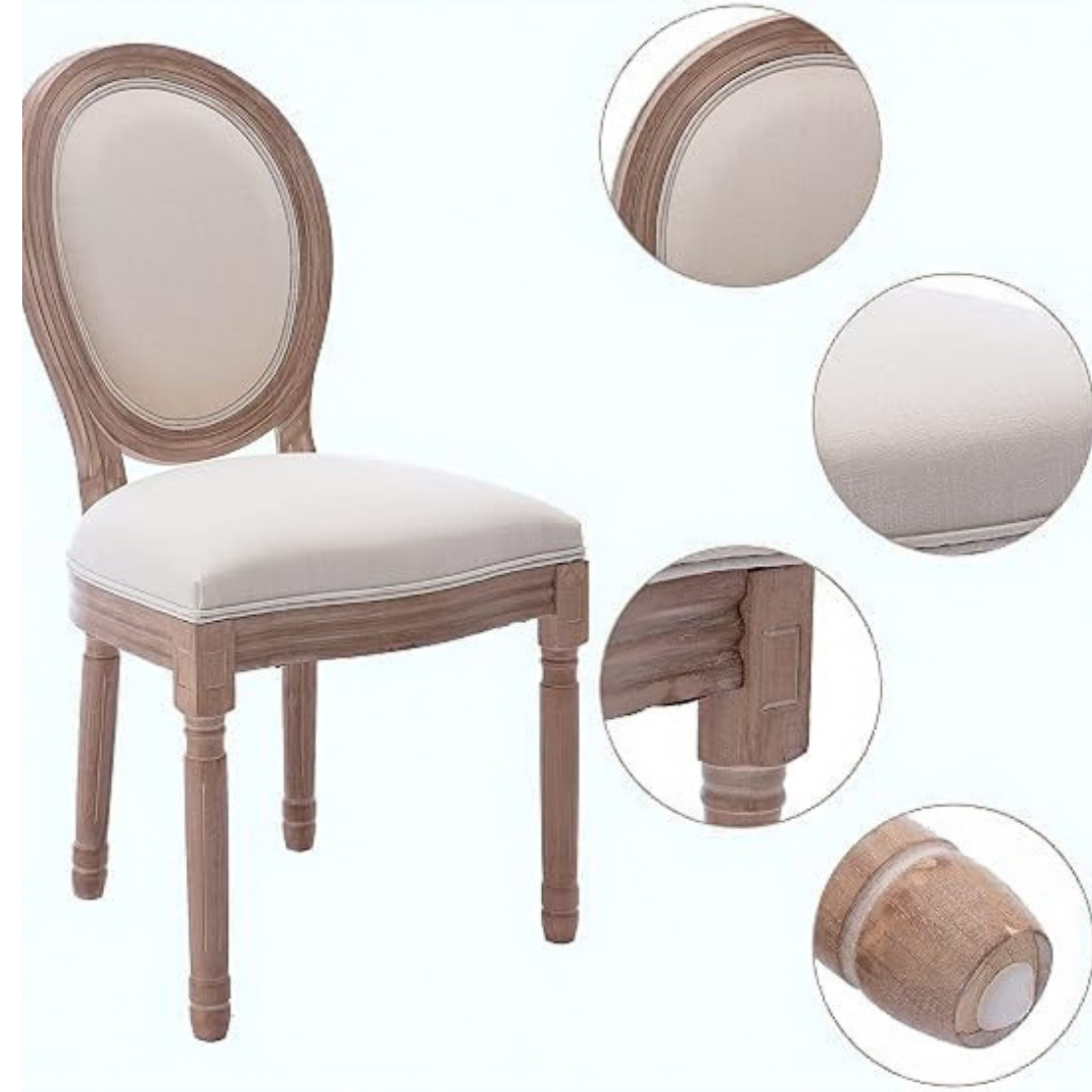 GoFurnitureHub | French Country Dining Chairs – Upholstered Fabric, Solid Wood & More