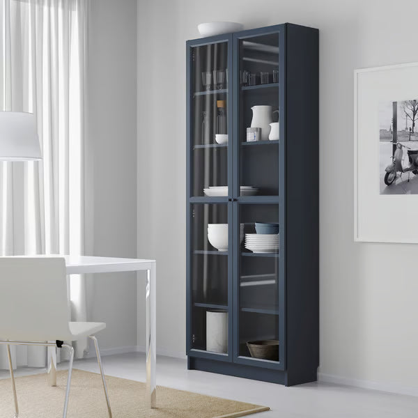 Everett Glass Storage Cabinet for Living Room & Office