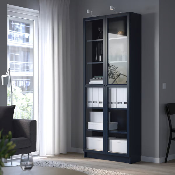 Everett Glass Storage Cabinet for Living Room & Office