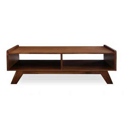 Modern Rectangular Coffee Table with Open Shelving