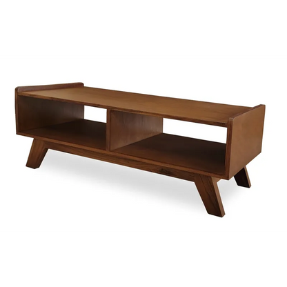 Modern Rectangular Coffee Table with Open Shelving
