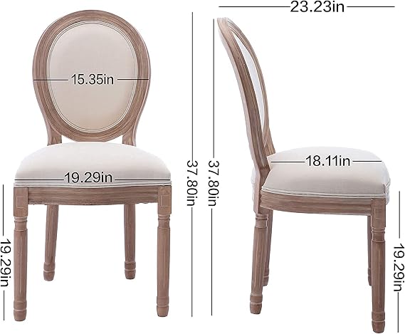 GoFurnitureHub | French Country Dining Chairs – Upholstered Fabric, Solid Wood & More