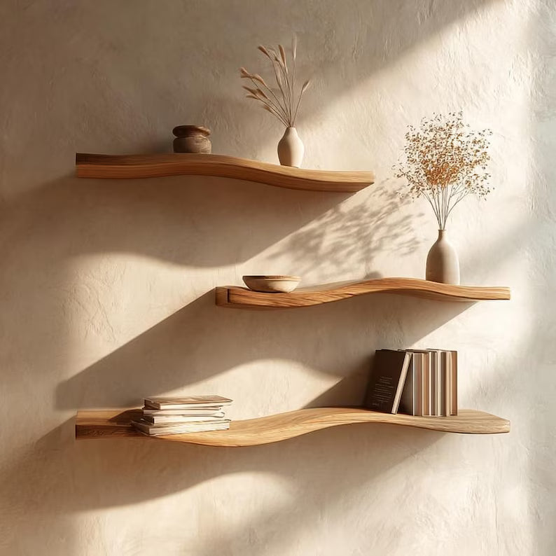 Floating wall shelf