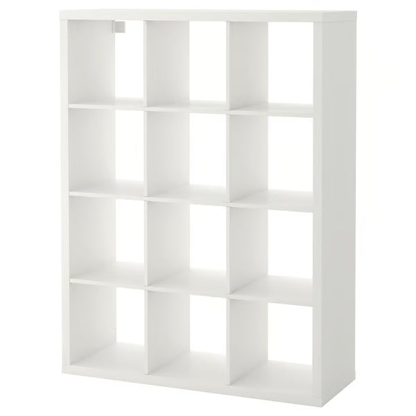 White 16-Cube Storage Shelf Bookcase