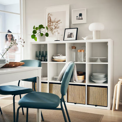 White 16-Cube Storage Shelf Bookcase