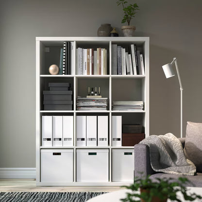 White 16-Cube Storage Shelf Bookcase