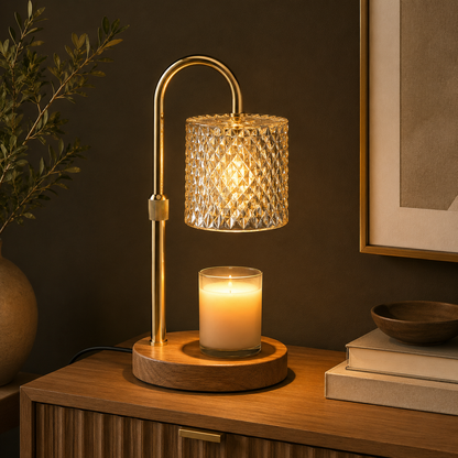 GoFurnitureHub Vintage Adjustable Candle Warmer Lamp with Timer & Dimmer Electric Wax Melter
