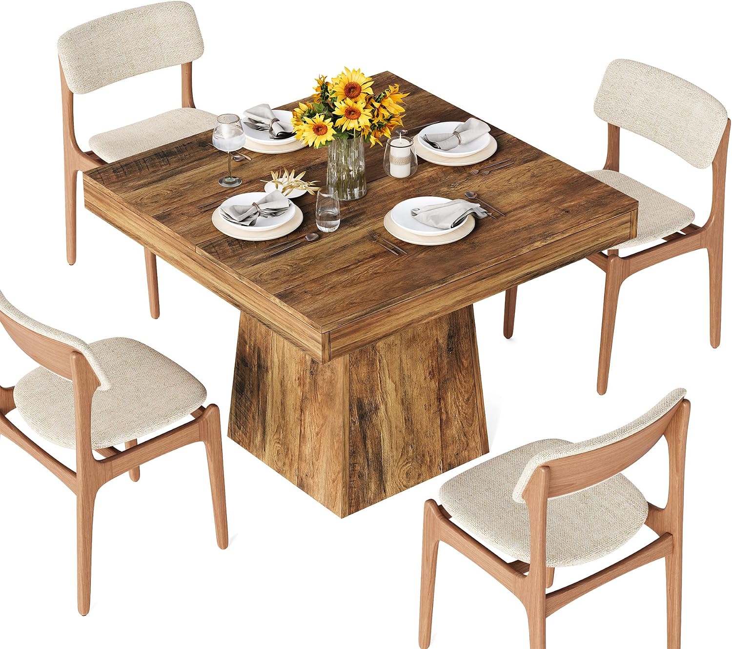 GoFurnitureHub | Farmhouse Dining Tables – Square Walnut Design & More